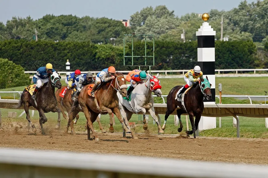 A Horse Race on a Race Track