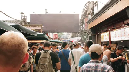 Horizontal video: A commercial street full of people 2881984. Duration: 12 seconds. Resolution: 3840x2160