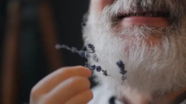 Horizontal video: Close up view of elderly man s beard 7320359. Duration: 7 seconds. Resolution: 3840x2160