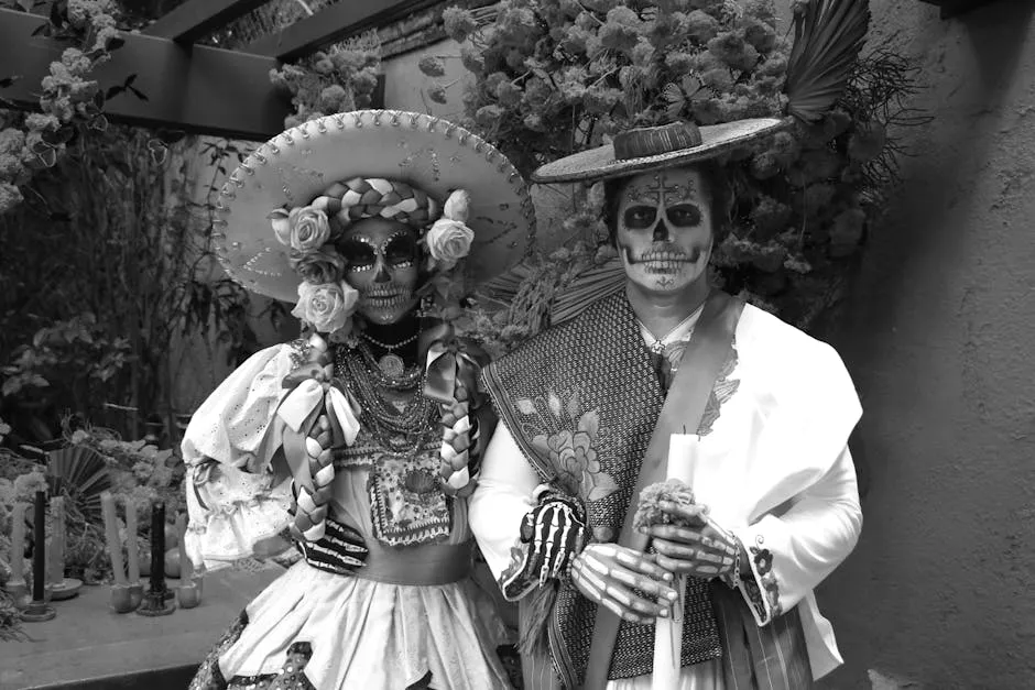Traditional Day of the Dead Costume Portrait