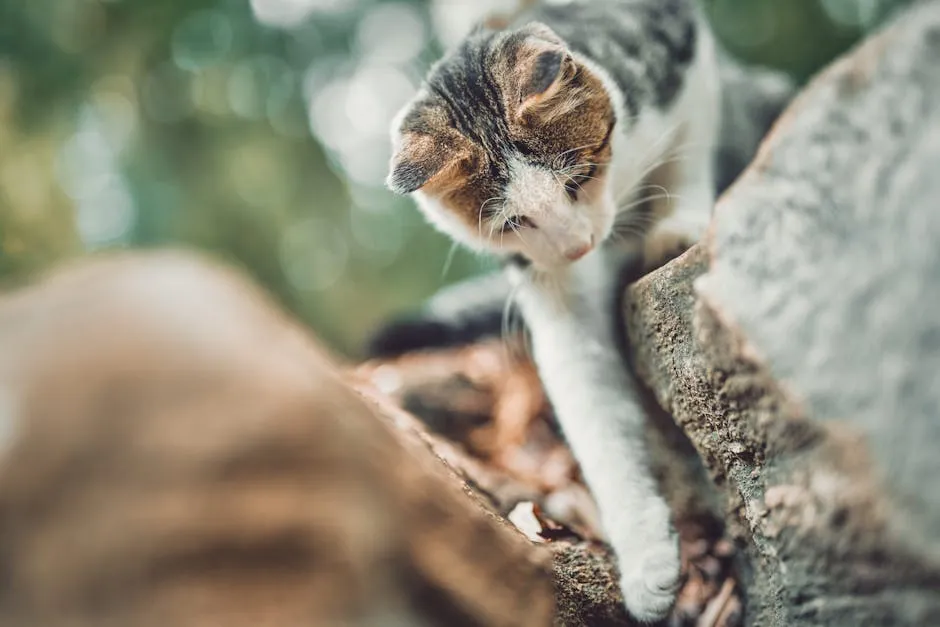 Adorable Cat in Tilt Shot Photography