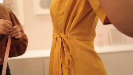 Horizontal video: Measuring a waist size 8484953. Duration: 20 seconds. Resolution: 1920x1080
