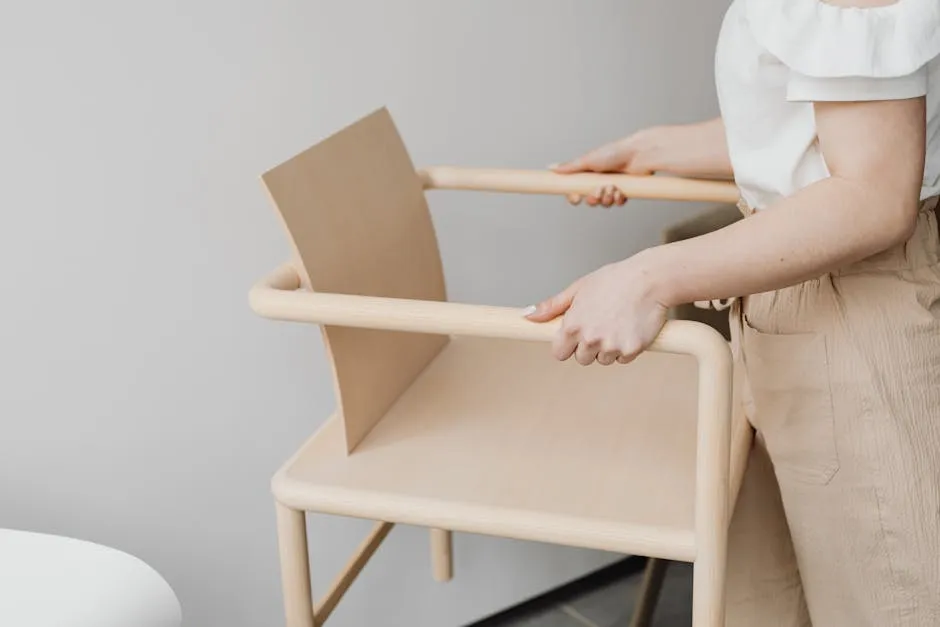 Female Hands Holding Chair