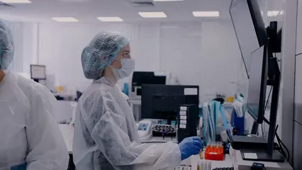 Horizontal video: A female scientist working in a laboratory 8381451. Duration: 7 seconds. Resolution: 3840x2160