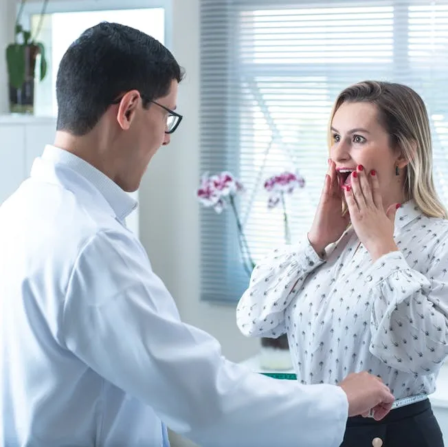 A Woman's Face  Expressing Surprise Moment