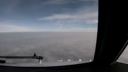 Horizontal video: View from plane cockpit 4690484. Duration: 44 seconds. Resolution: 4096x2304