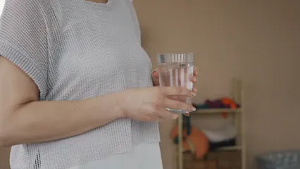Horizontal video: Woman drinking water from a drinking glass 7530764. Duration: 24 seconds. Resolution: 1920x1080