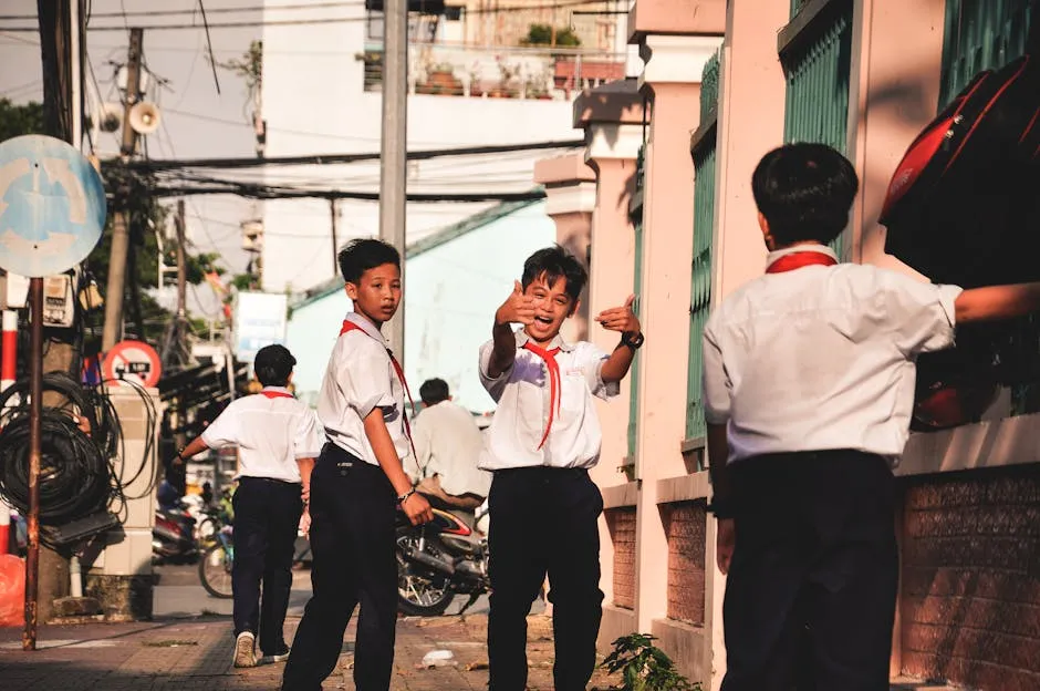 Three Boys Having A Great Time