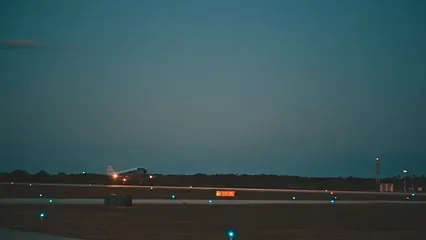 Horizontal video: Slow motion footage of an aircraft taking off from the runway 2888119. Duration: 51 seconds. Resolution: 1920x1080
