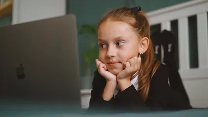Horizontal video: Girl having online class 4487964. Duration: 22 seconds. Resolution: 1920x1080