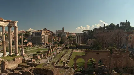 Horizontal video: A time lapse of the roman forum 4840514. Duration: 12 seconds. Resolution: 3840x2160