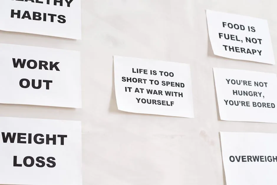 Healthy Living Slogans on Wall