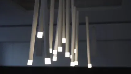 Horizontal video: Hanging lights on the ceiling 7160256. Duration: 9 seconds. Resolution: 3840x2160