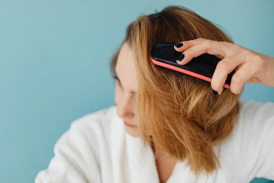 Woman Brushing Hair