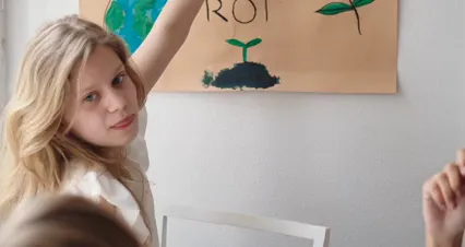 Horizontal video: Kids participating during discussion 7716221. Duration: 12 seconds. Resolution: 4096x2160