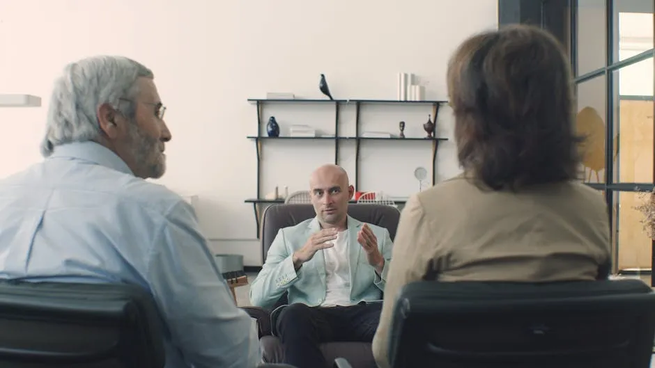 A Elderly Couple Seeing a Counselor