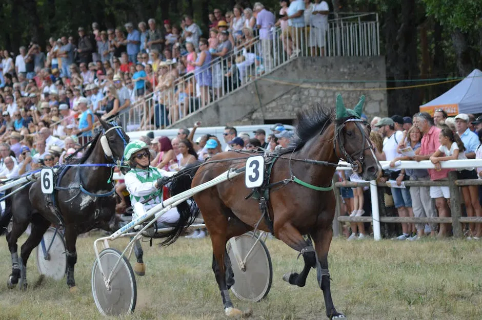 Spectators Watching Harness Racing