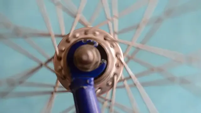 Horizontal video: Close up view of a bicycle s spokes and hub 1793482. Duration: 30 seconds. Resolution: 1920x1080