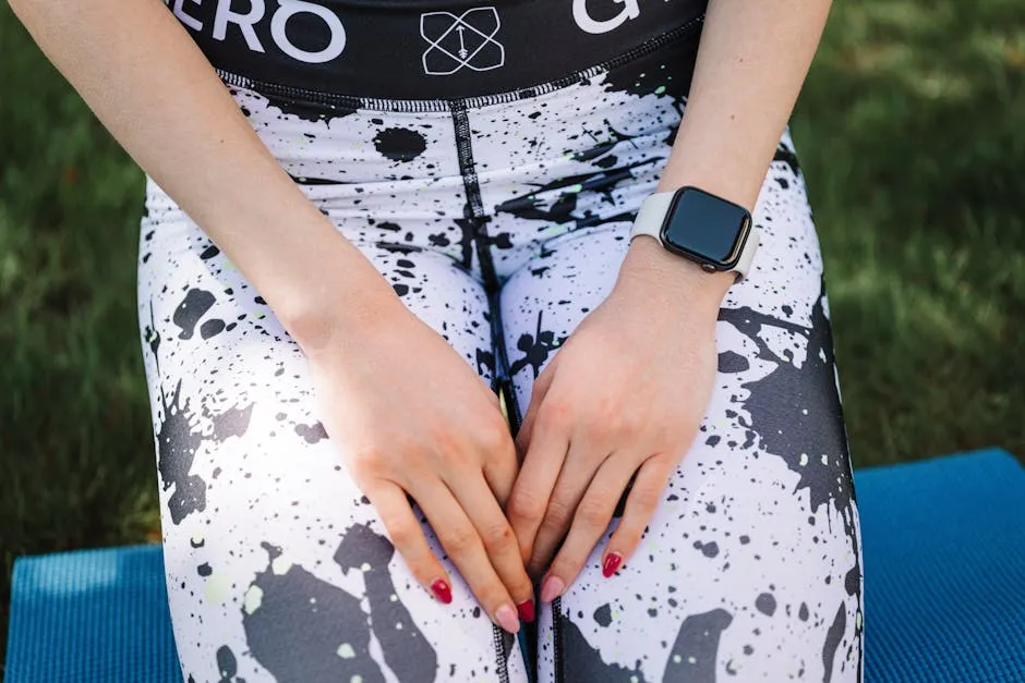 Close-Up View of Person Wearing Smartwatch