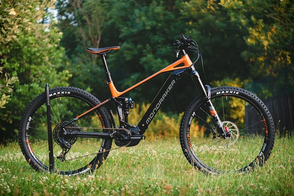 A Mountain Bike with Lock