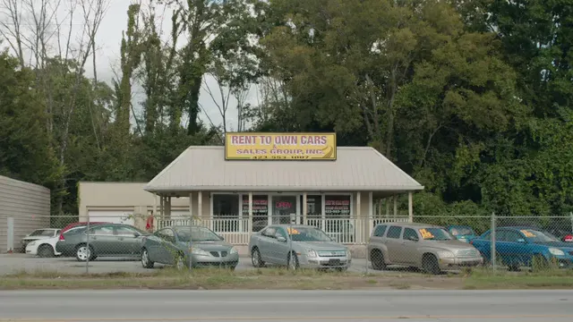 Horizontal video: Car rental at the other side of the road 9737916. Duration: 14 seconds. Resolution: 3840x2160