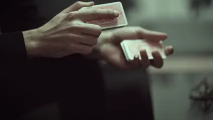 Horizontal video: Person shuffling deck of cards 6368679. Duration: 29 seconds. Resolution: 1920x1080