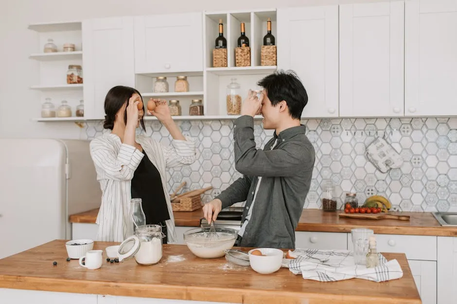 A Couple Preparing the Ingredients in the Kitchen