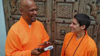 Horizontal video: Monks having a conversation 8711352. Duration: 11 seconds. Resolution: 1920x1080