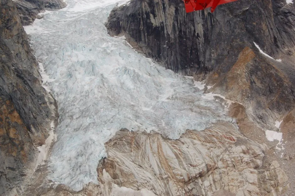 Glacier in a Mountain Valley