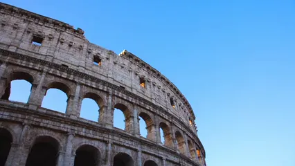 Horizontal video: The colossion is a large building with arches 20606535. Duration: 18 seconds. Resolution: 3840x2160