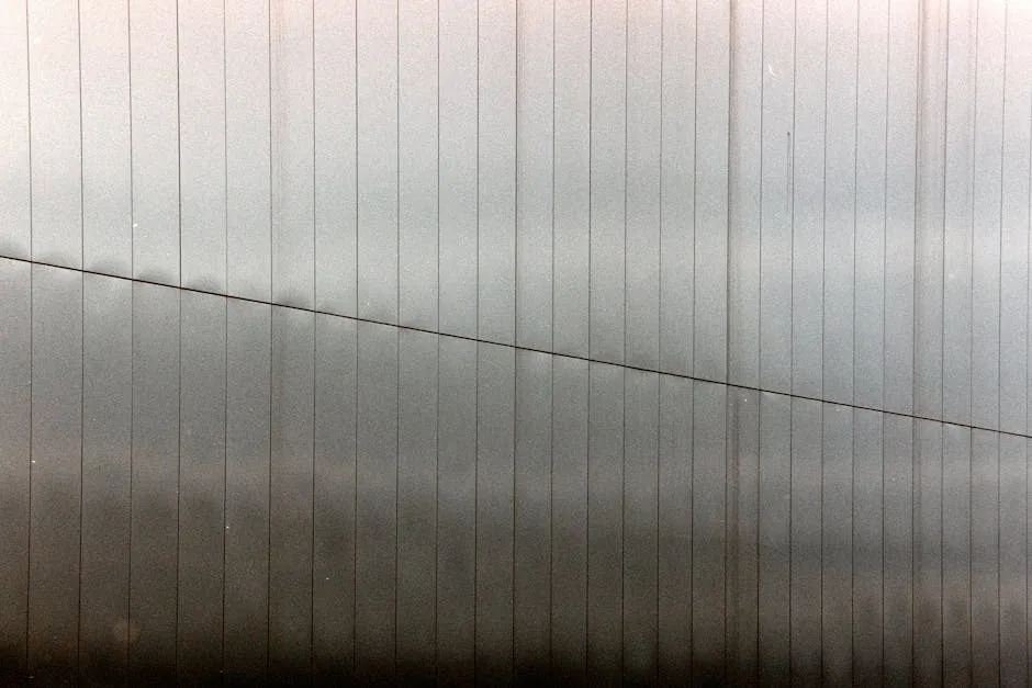 A close up of a metal wall with a metal fence