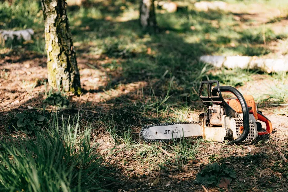 Photo of Chainsaw on Ground