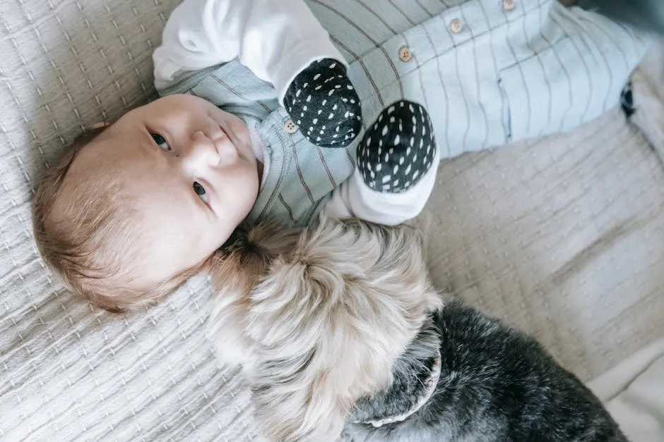 Baby Lying Down on the Bed