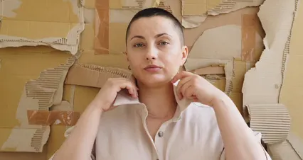 Horizontal video: A woman showing her scars 7720669. Duration: 19 seconds. Resolution: 4096x2160