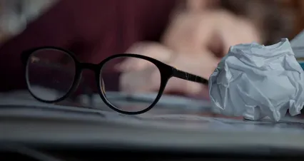Horizontal video: Woman sleeping over her studies 8086504. Duration: 43 seconds. Resolution: 4096x2160