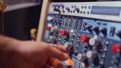 Horizontal video: A person using an audio mixer 8197873. Duration: 7 seconds. Resolution: 1920x1080