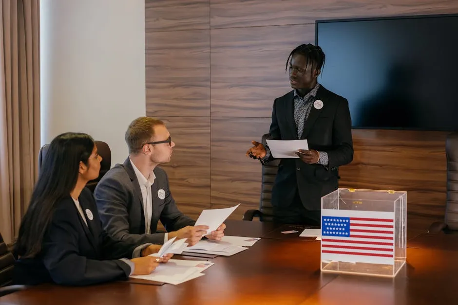 Political Party on a Conference Room 