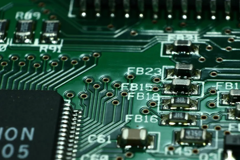 Green Computer Circuit Board