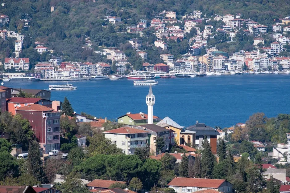 Scenic View of Bosphorus Strait in Istanbul