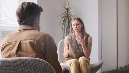 Horizontal video: Man and woman discussing some issues 4435751. Duration: 11 seconds. Resolution: 3840x2160