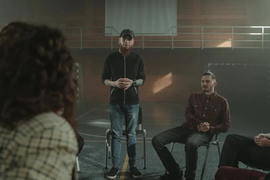 People Sharing in a Group Therapy