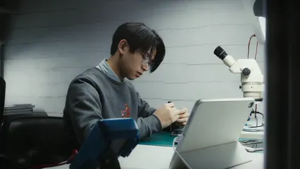 Horizontal video: Young man repairing electronic device 6755160. Duration: 18 seconds. Resolution: 3840x2160