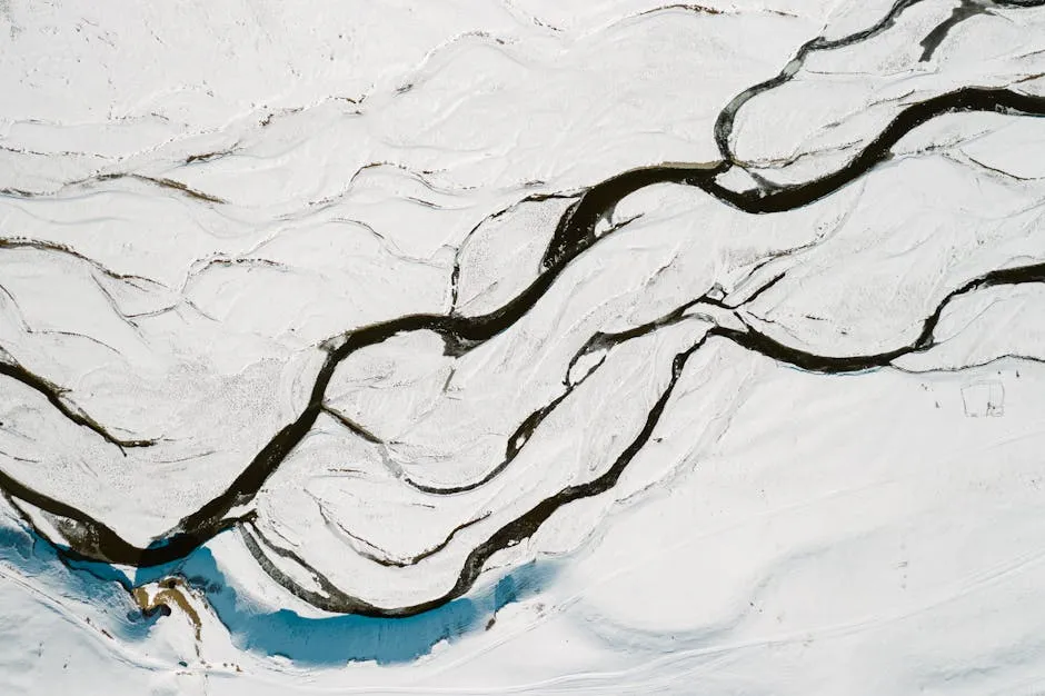A Scenic View of a Snow Covered Landscape