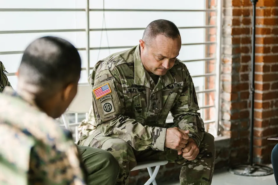 Photo of a Distressed Soldier