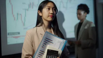 Horizontal video: Close up video of a woman holding documents 9364307. Duration: 41 seconds. Resolution: 1920x1080