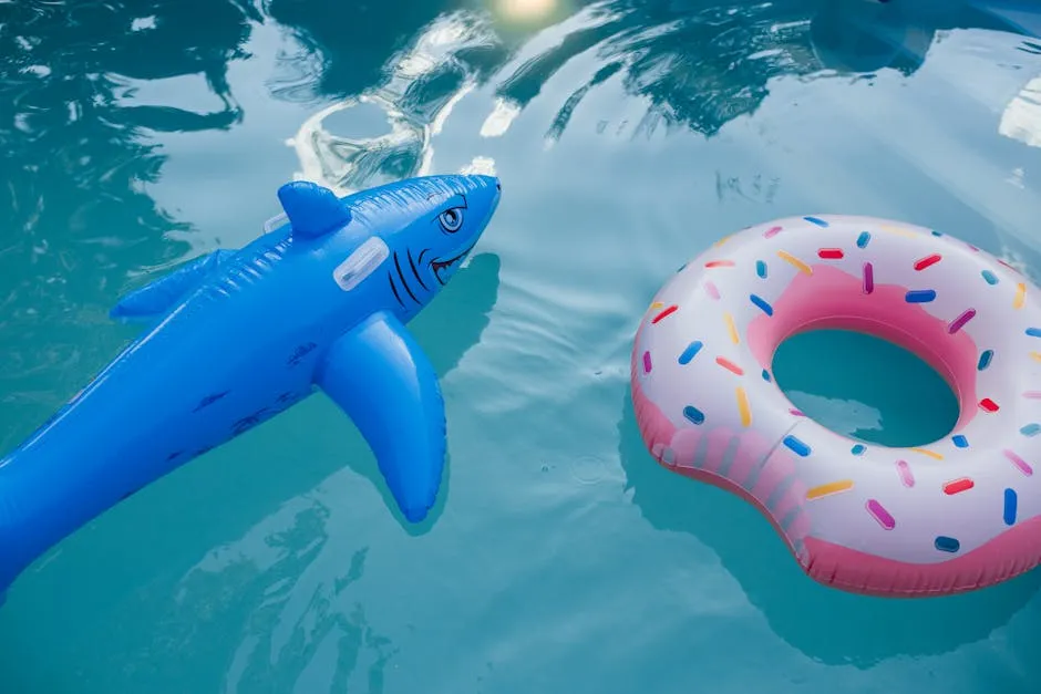 Floaters Floating on a Swimming Pool