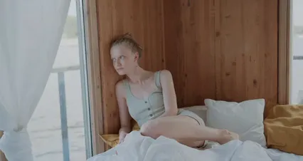 Horizontal video: Girl lying down on bed 10608493. Duration: 26 seconds. Resolution: 4096x2160