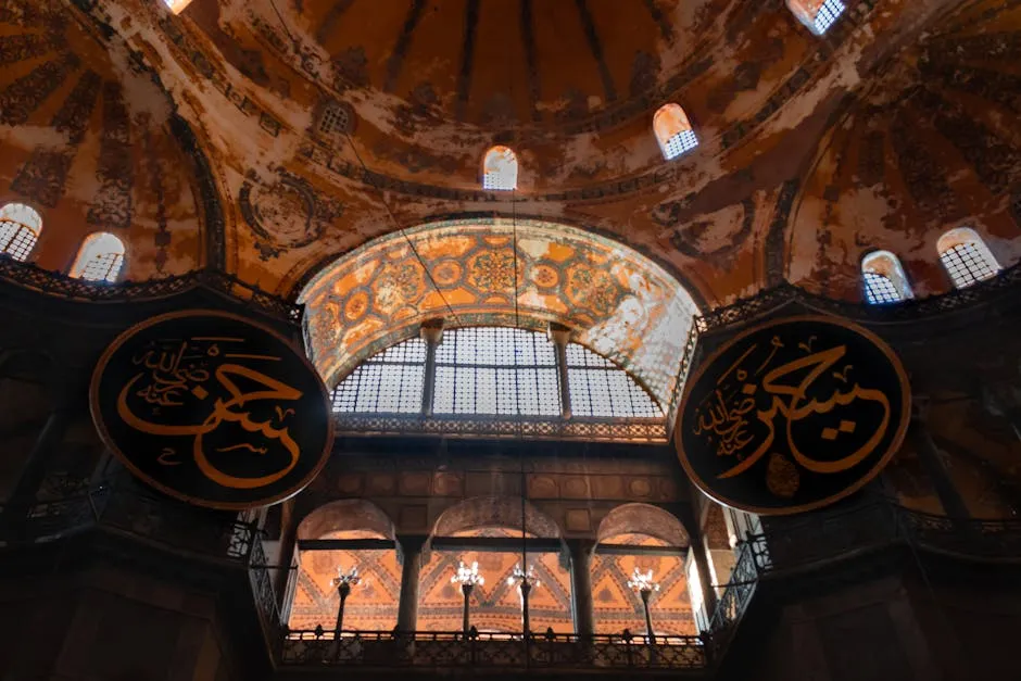 Interior of Hagia Sophia in Istanbul