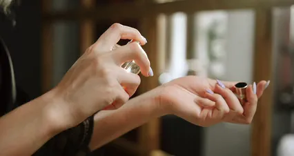 Horizontal video: Hands hand perfume cosmetics 4154241. Duration: 18 seconds. Resolution: 4096x2160