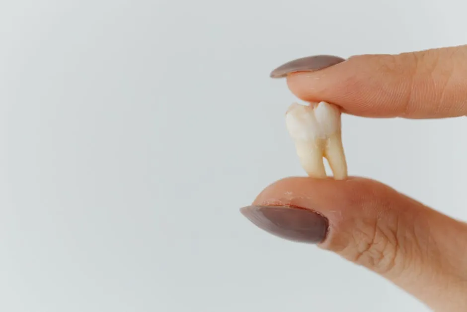 Close-up Shot of a Loose Tooth 